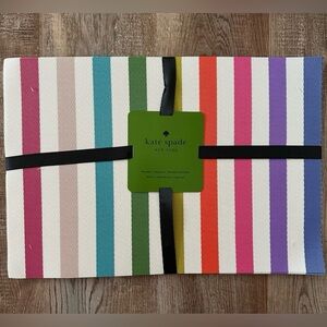 Kate Spade New York 6PCK Placemats, Candy Stripe